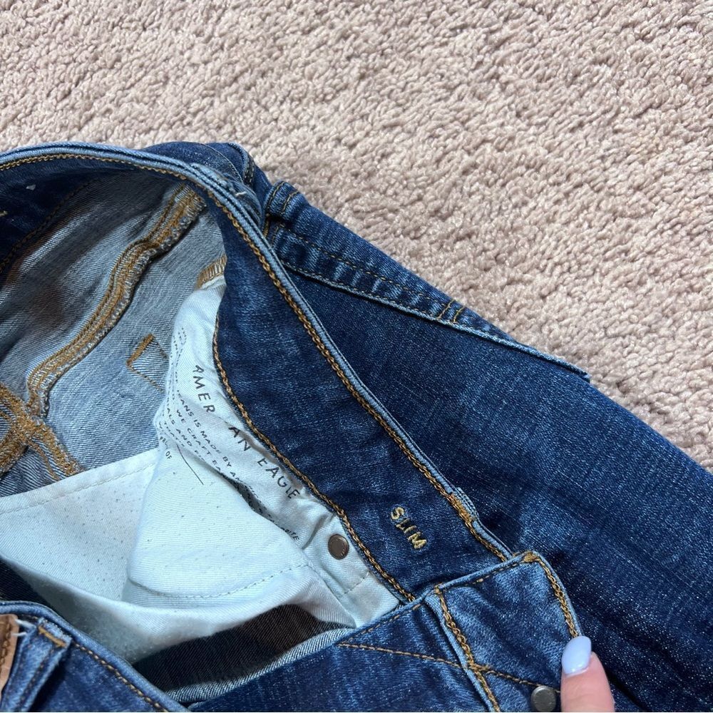 American Eagle Mens Next Level Flex Slim Stretch Denim Blue Jeans Size 33x32 - Picture 4 of 8